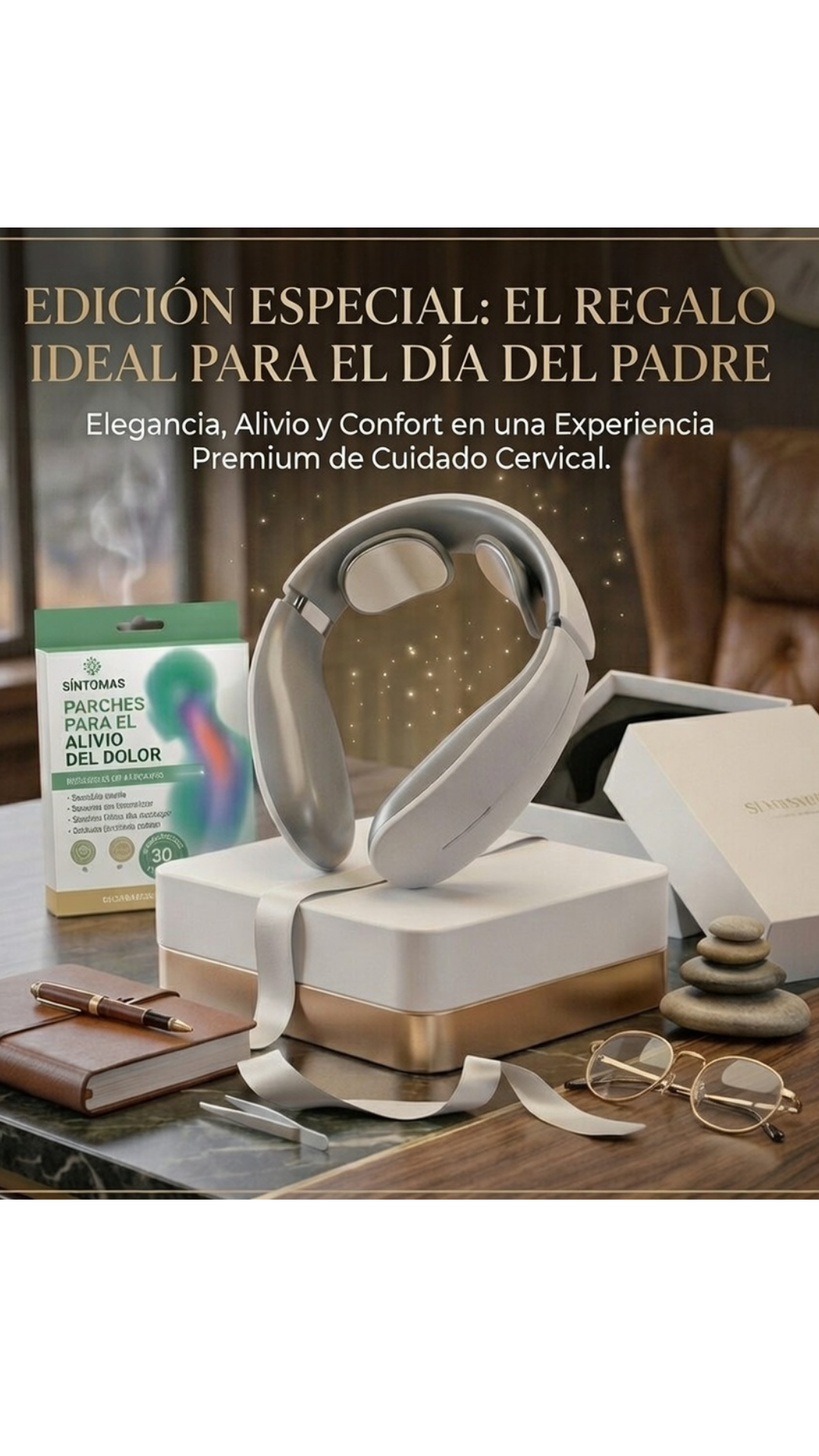 Masajeador cervical + parches dolor
