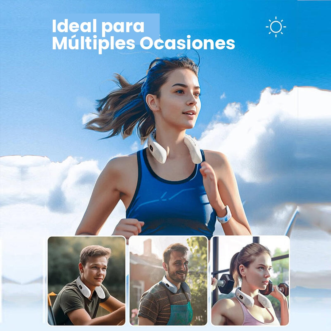 Ventilador de Cuello Portátil con Pantalla Digital